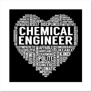 Chemical Engineer Heart Posters and Art